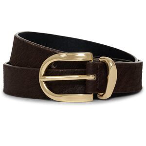 1338 Women's All Day Calf Hair Belt Choco Brown